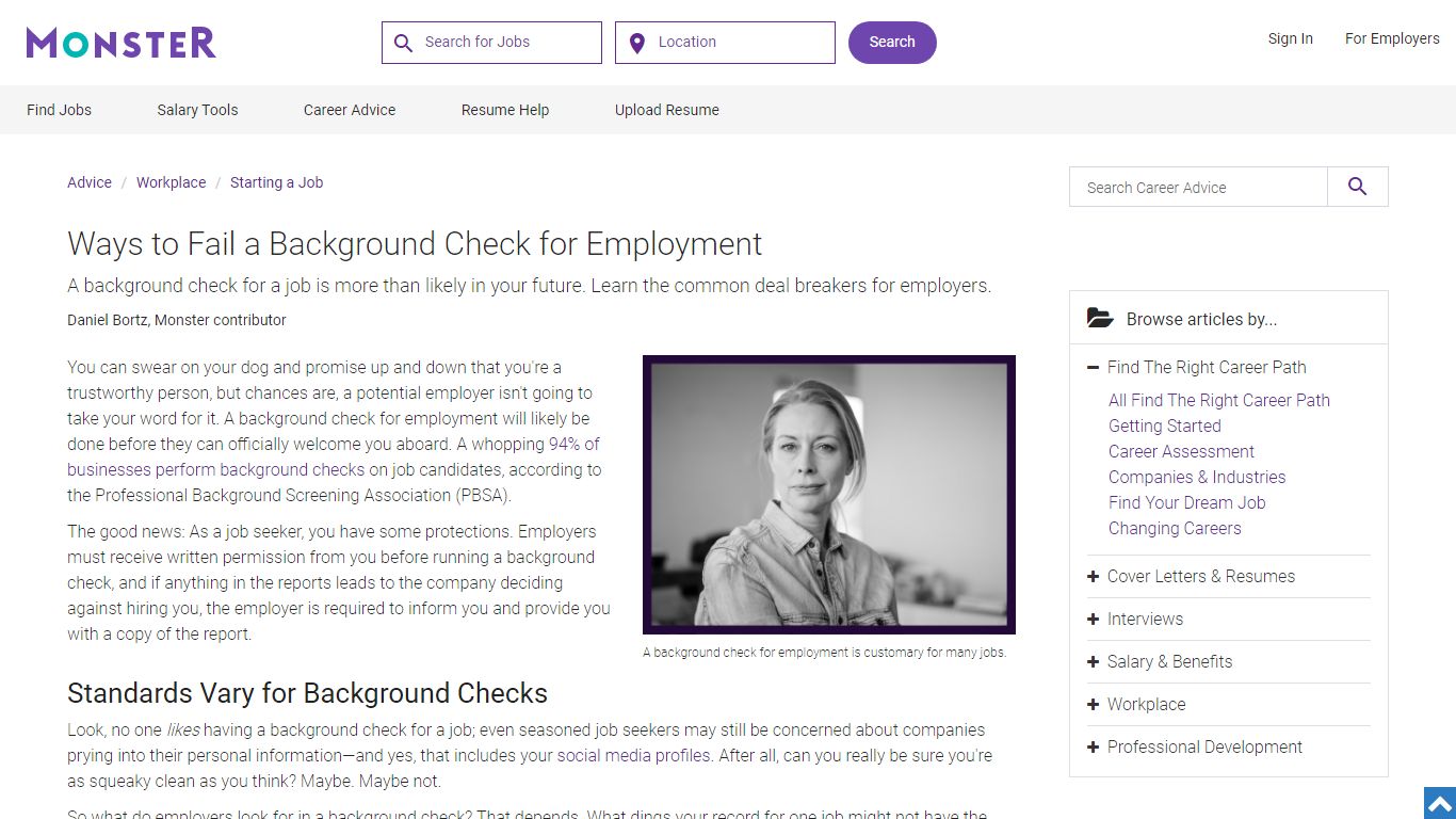 Ways to Fail a Background Check for Employment | Monster.com
